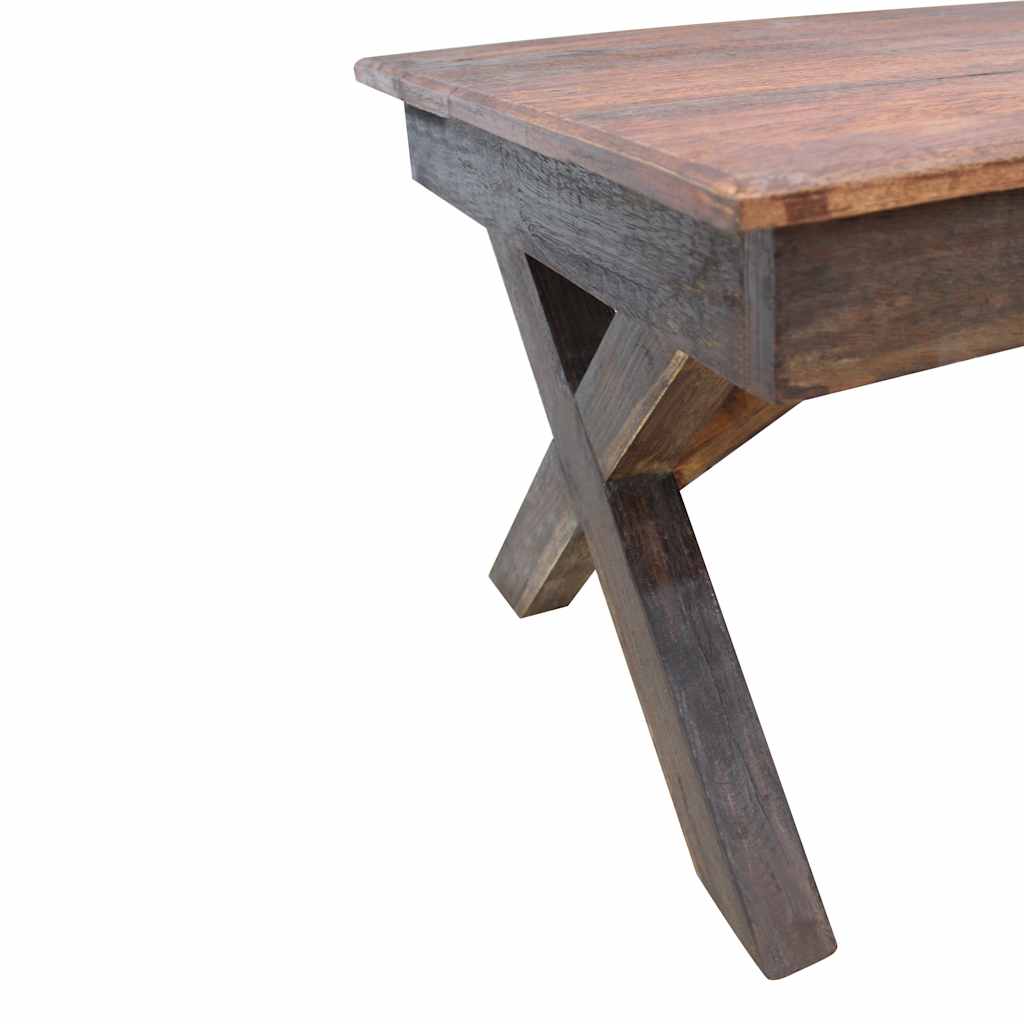 Mesa de centro 110x60x45 cm mistura de madeiras recicladas