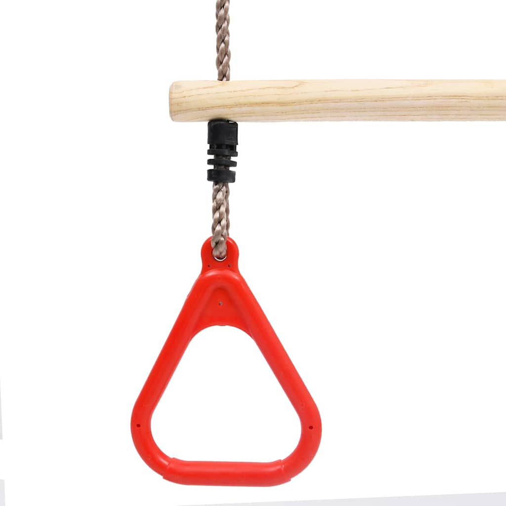 Barra de trapézio de baloiço com argolas