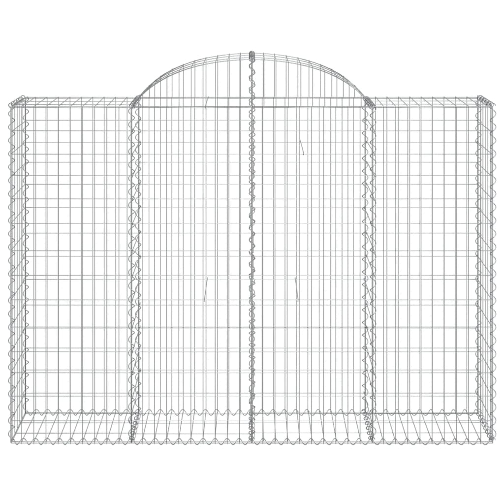 Cestos gabião arqueados 2pcs 200x50x140/160cm ferro galvanizado