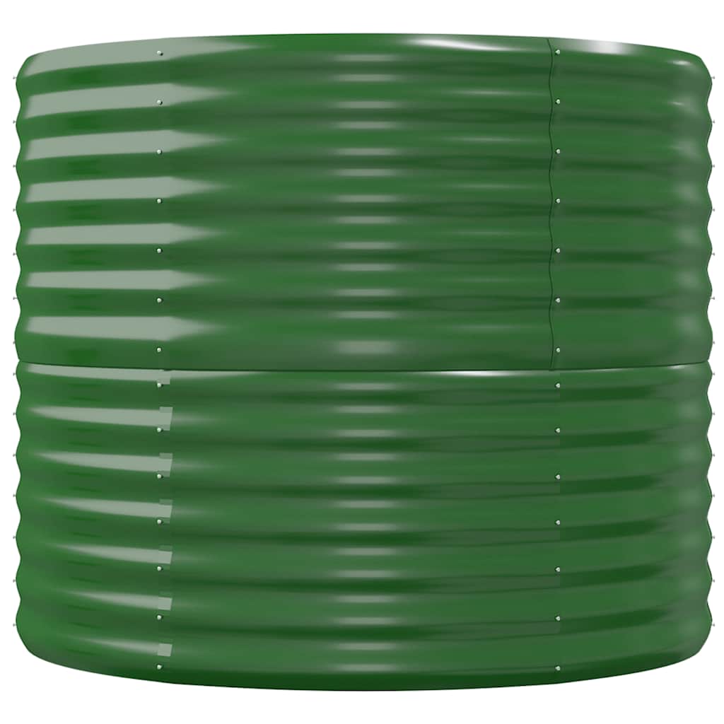 Canteiro elevado jardim 152x80x68 cm aço galvanizado verde