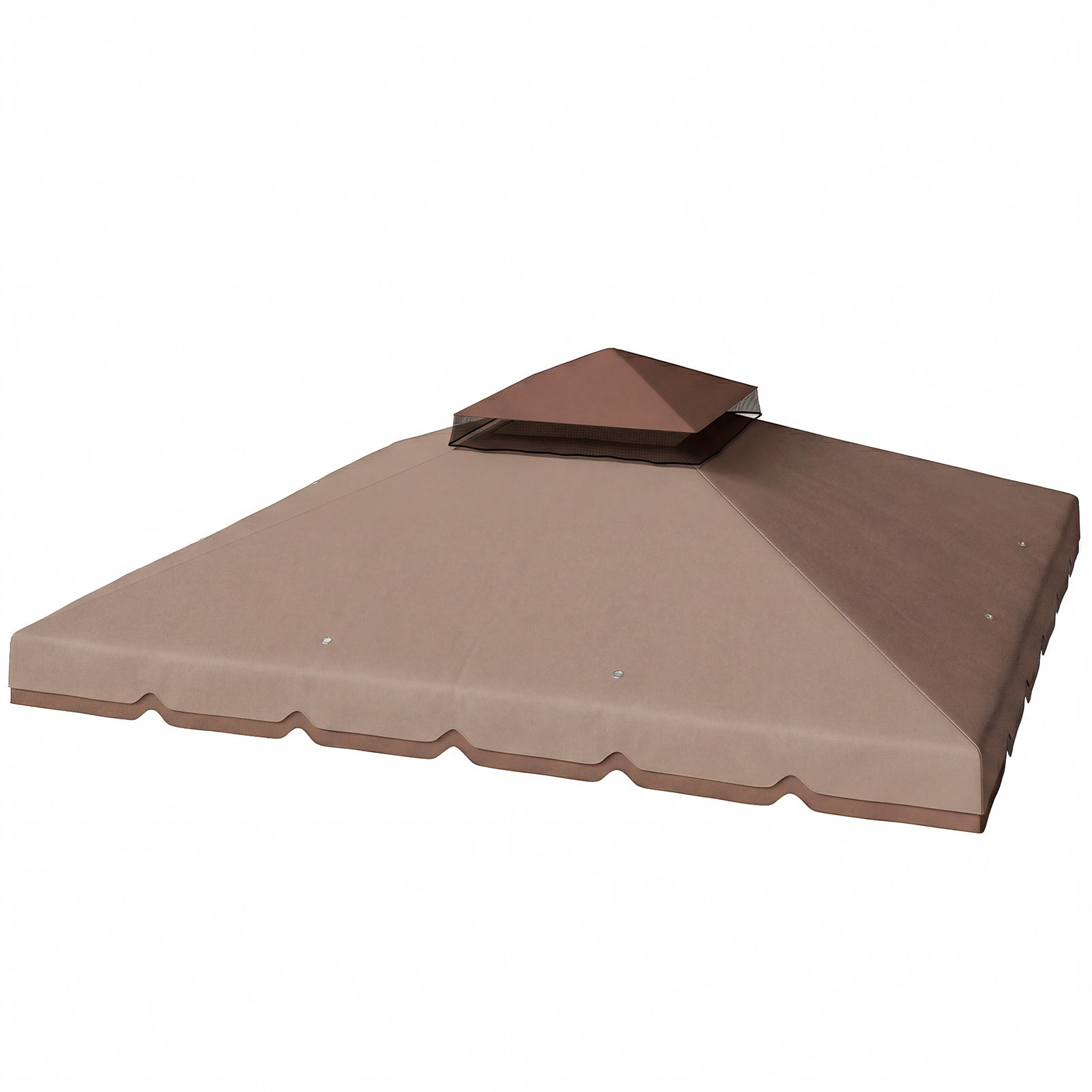 Toldo de substituição 3x3 m com teto duplo orifícios de drenagem e upf 30+ apenas toldo não inclui estrutura caqui