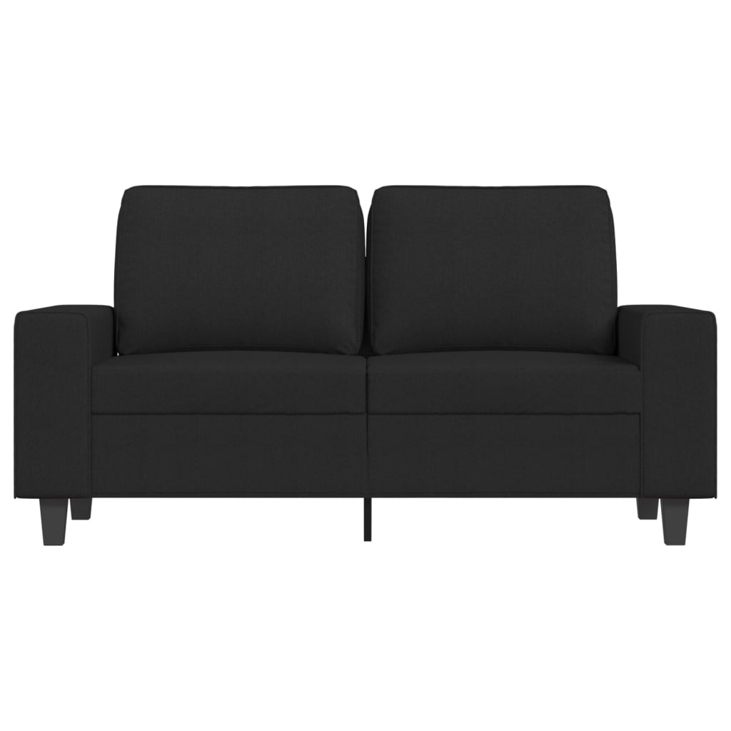 Sofá de 2 lugares tecido 120 cm preto
