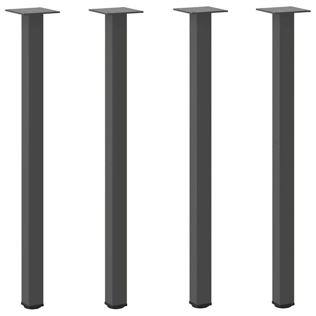 Pés de mesa de console 4 peças antracite 72-74 cm aço