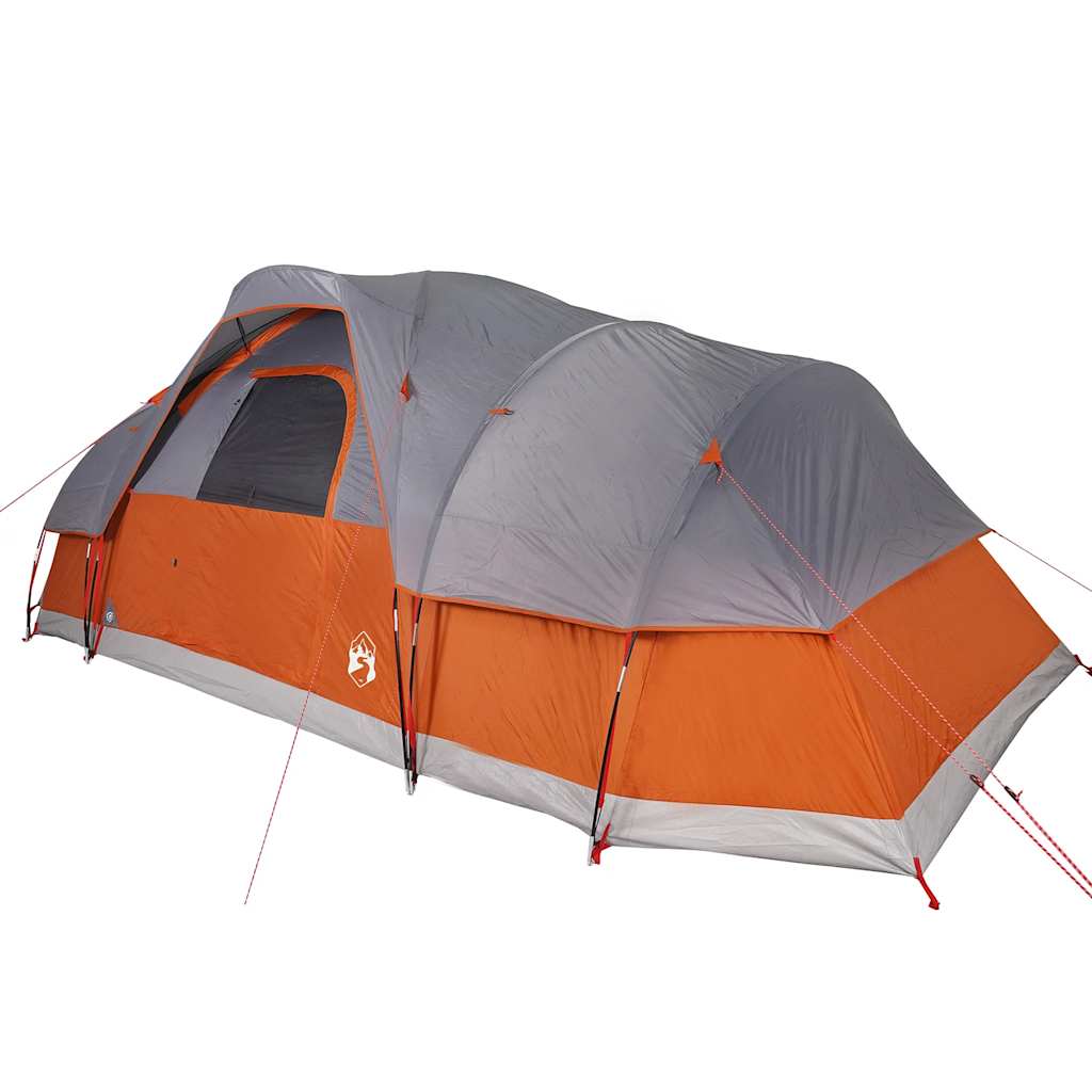 Tenda familiar cúpula para 11 pessoas impermeável cinza/laranja
