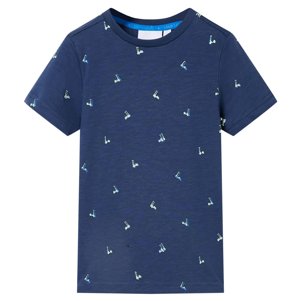 T-shirt para criança azul-escuro 128