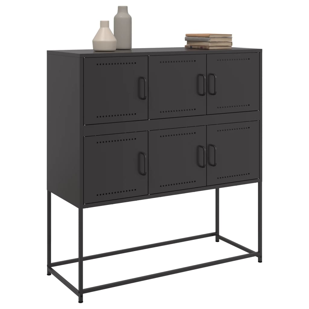 Aparador 100,5x39x107 cm aço preto