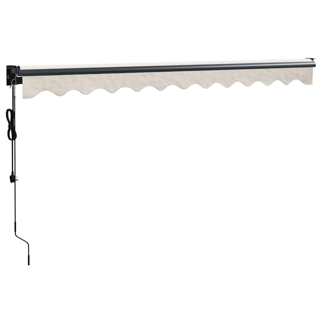 Toldo retrátil automático 3x2,5 m cor creme