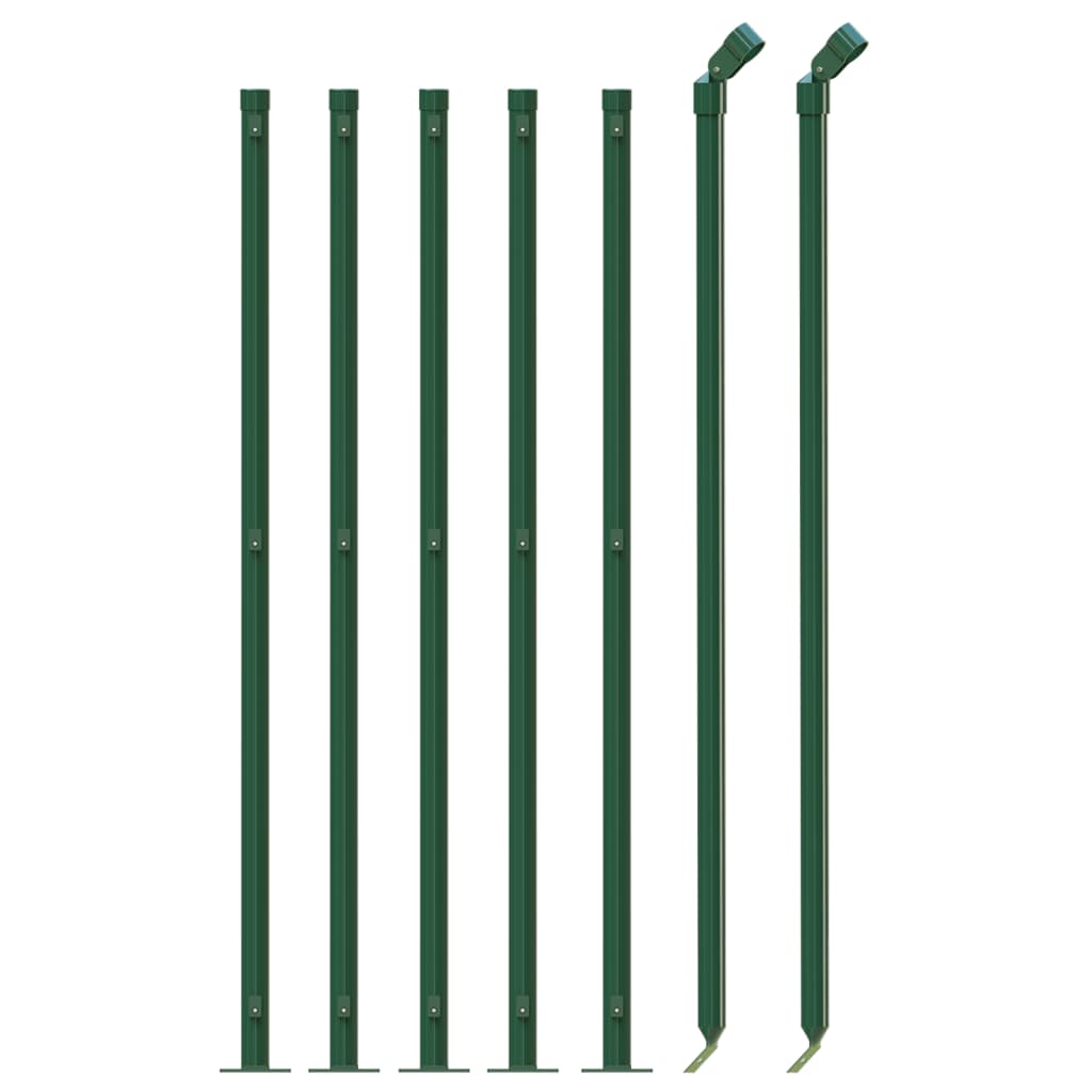 Cerca de arame com flange 0,8x10 m verde