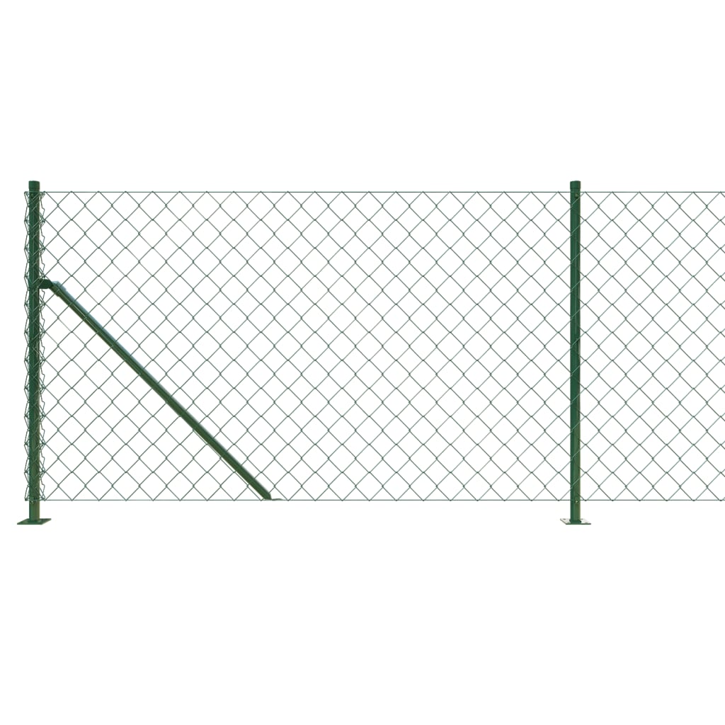 Cerca de arame com flange 0,8x10 m verde