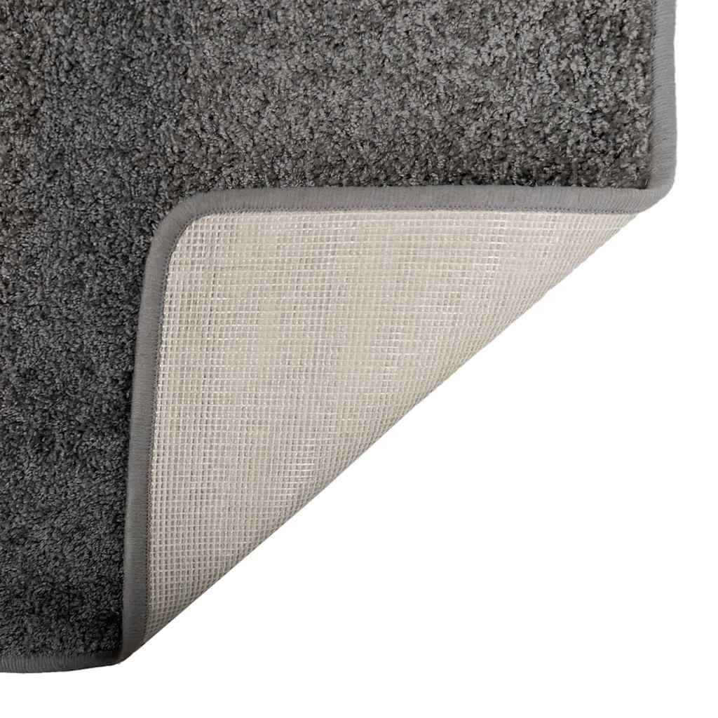 Runner de carpete cinzeto 80 x 250 cm 100% polipropileno tuft