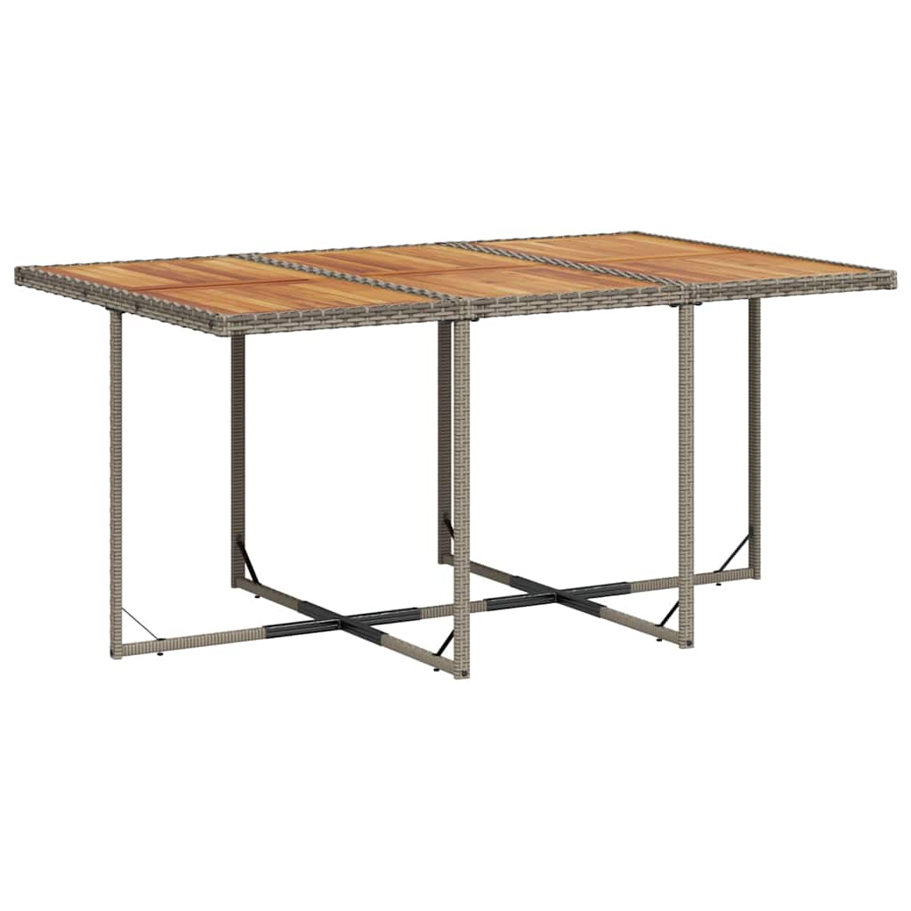11 Pcs conjunto jantar p/ jardim c/ almofadões vime PE cinzento