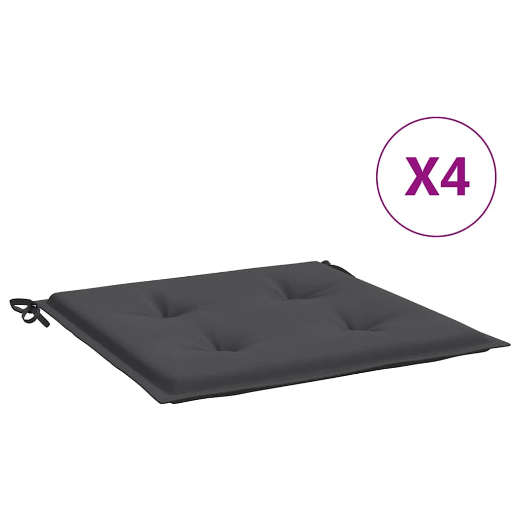 Almofadões p/ cadeiras de jardim 4 pcs tecido oxford antracite