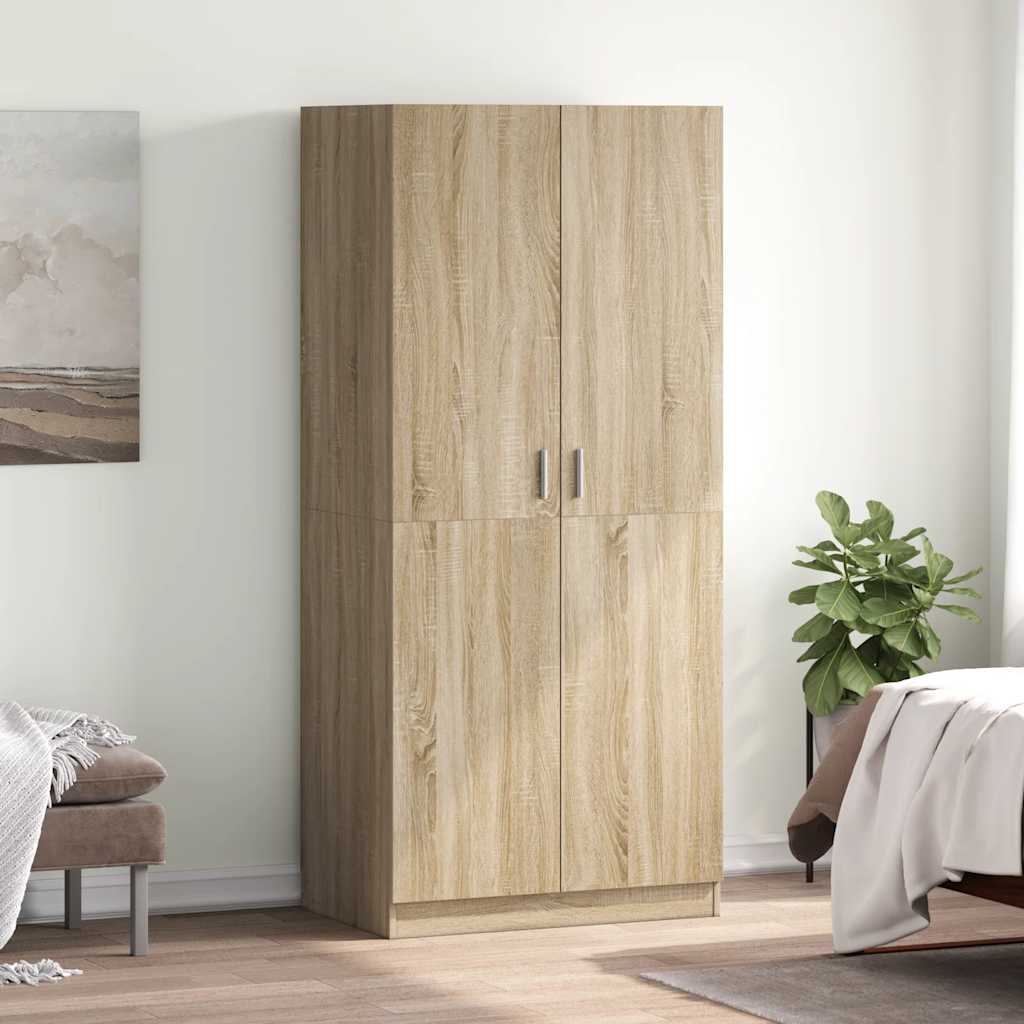 Roupeiro 80x52x180 cm derivados de madeira carvalho sonoma