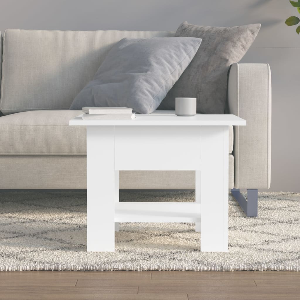 Mesa de centro 55x55x42 cm derivados de madeira branco