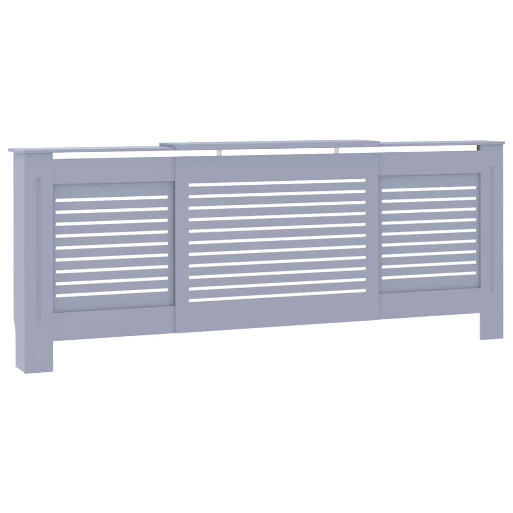 Cobertura de radiador MDF 205 cm cinzento