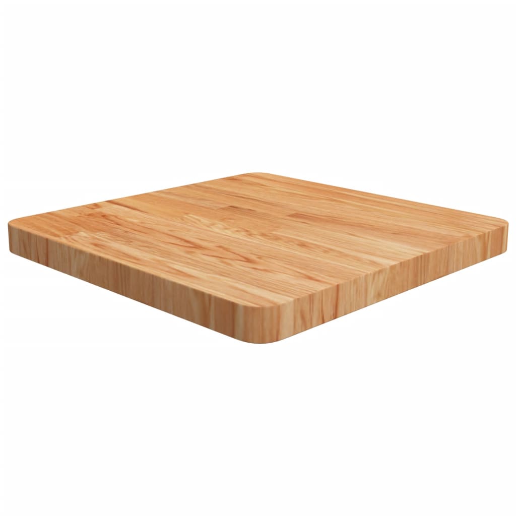 Tampo mesa quadrado 50x50x4 cm carvalho tratado castanho-claro