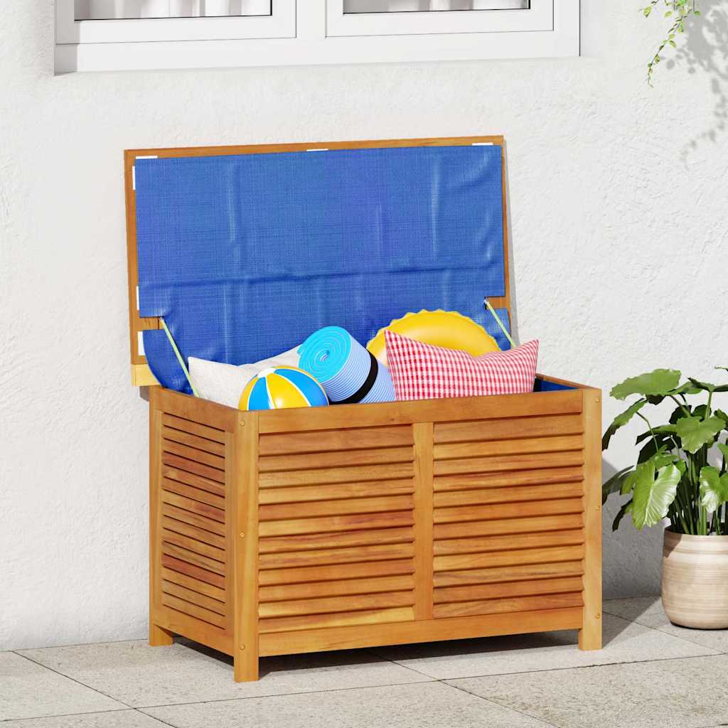 Caixa arrumação jardim c/ veneziana 90x50x56 cm acácia maciça