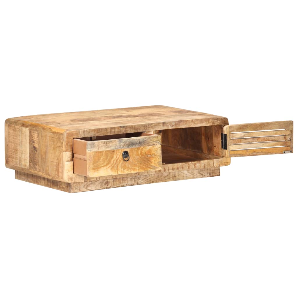 Mesa de centro 90x60x29 cm madeira de mangueira áspera