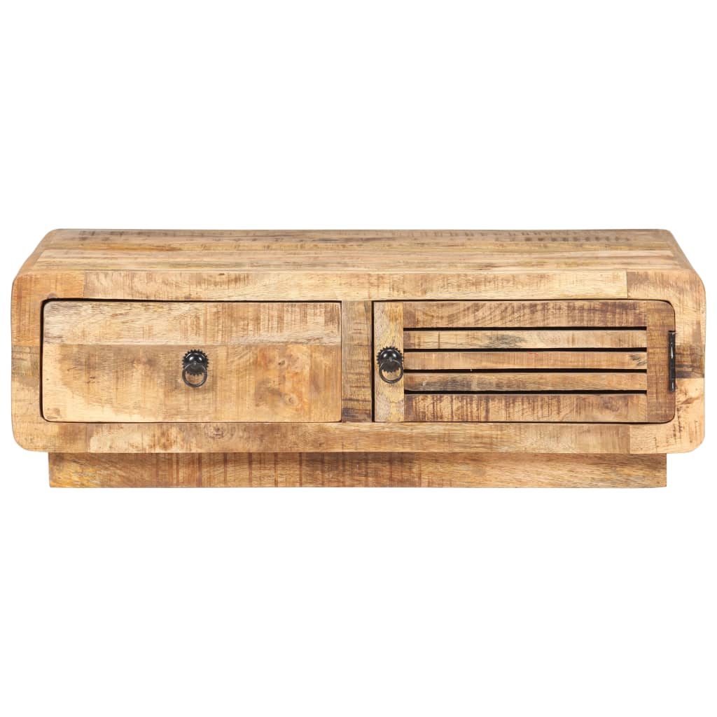 Mesa de centro 90x60x29 cm madeira de mangueira áspera