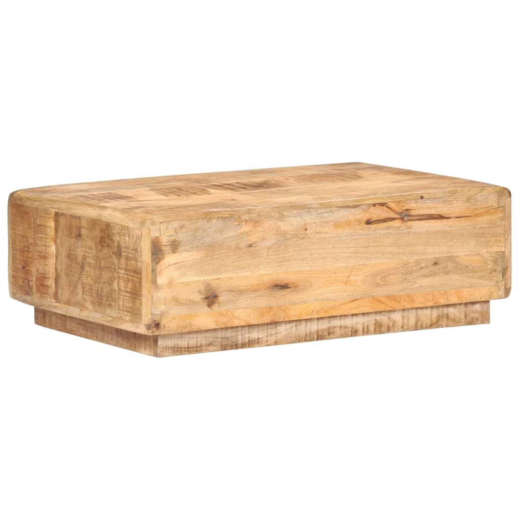 Mesa de centro 90x60x29 cm madeira de mangueira áspera