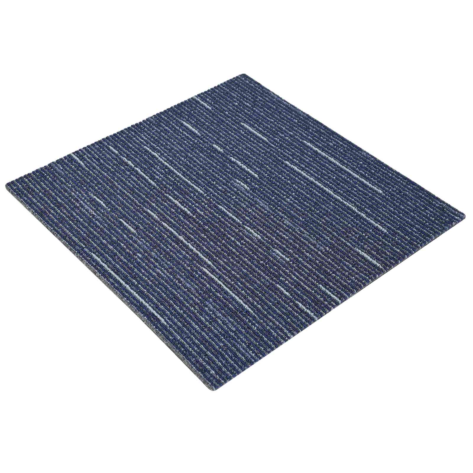 Azulejo de carpete listrado azul 50 x 50 cm 20 unid.