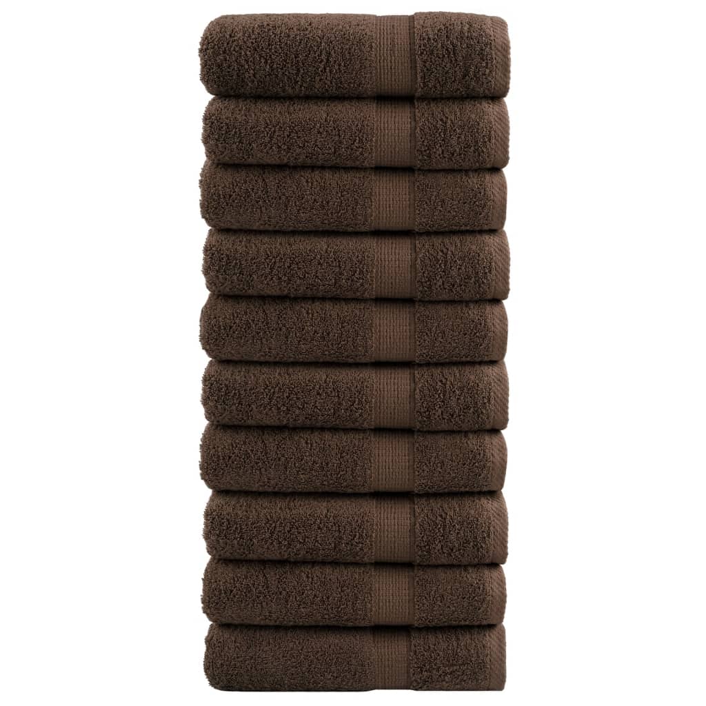 Toalhas de banho premium solund 10pcs 70x140cm 600gsm castanho