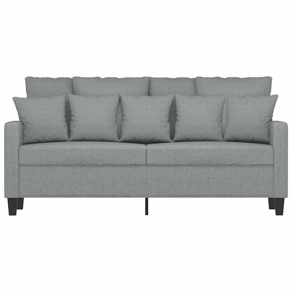 Sofá de 2 lugares em tecido 140 cm cinzento-claro