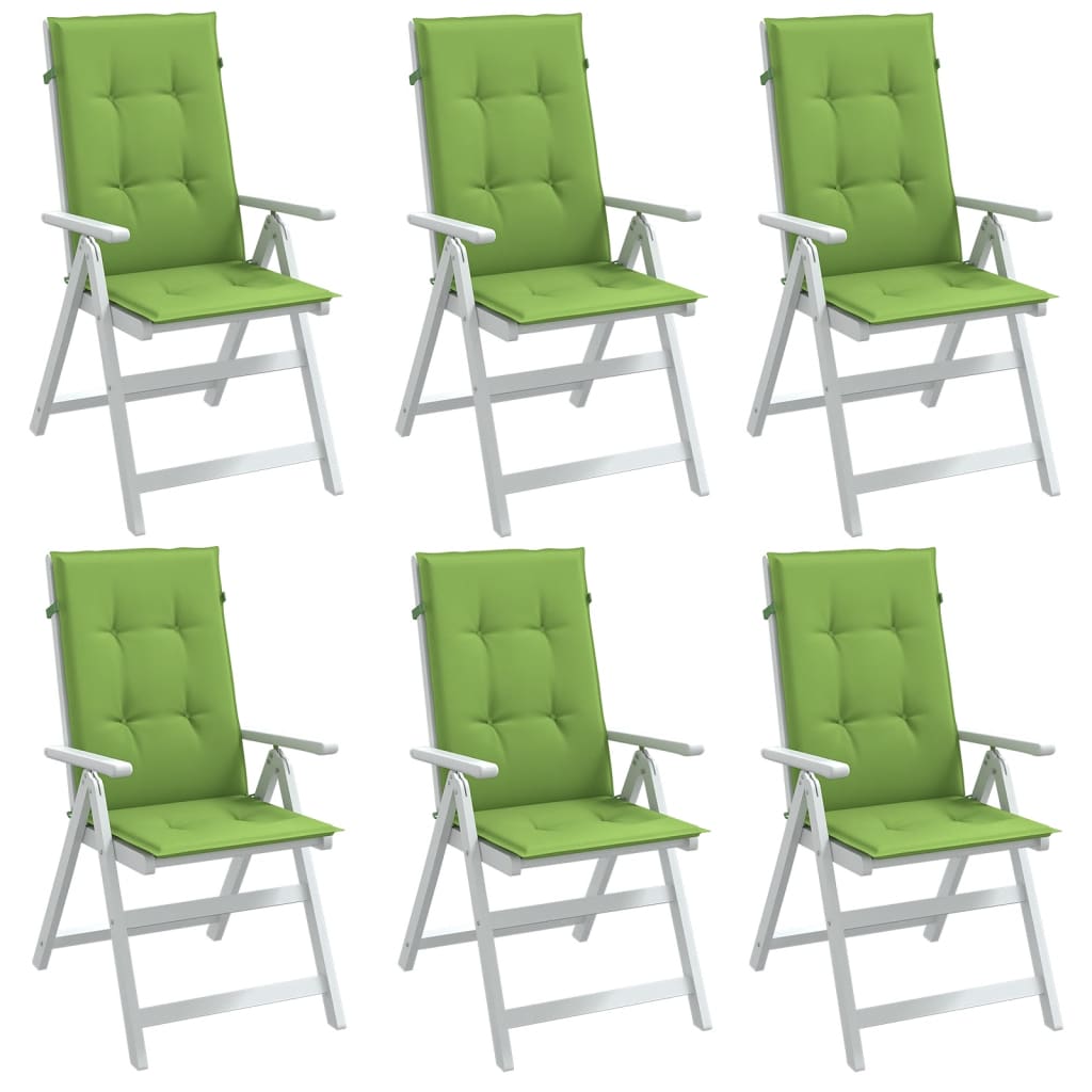 Almofadões cadeiras altas 6pcs mesclado tecido verde