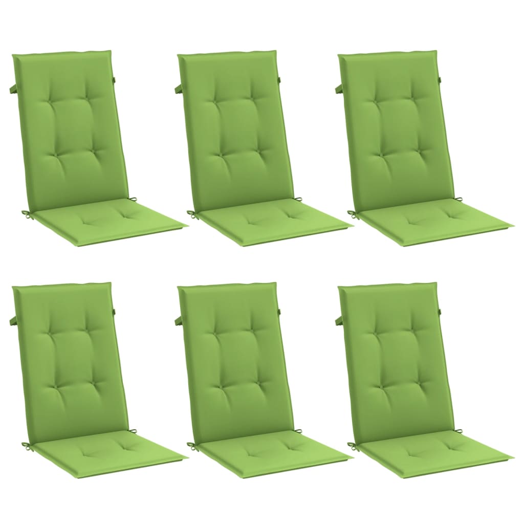 Almofadões cadeiras altas 6pcs mesclado tecido verde