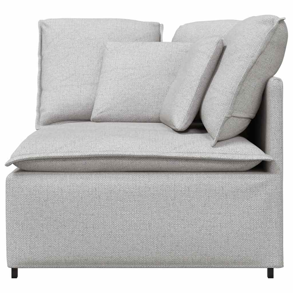 Módulo de canto para sofá modular com almofadas, cinza nuvem, 100 cm
