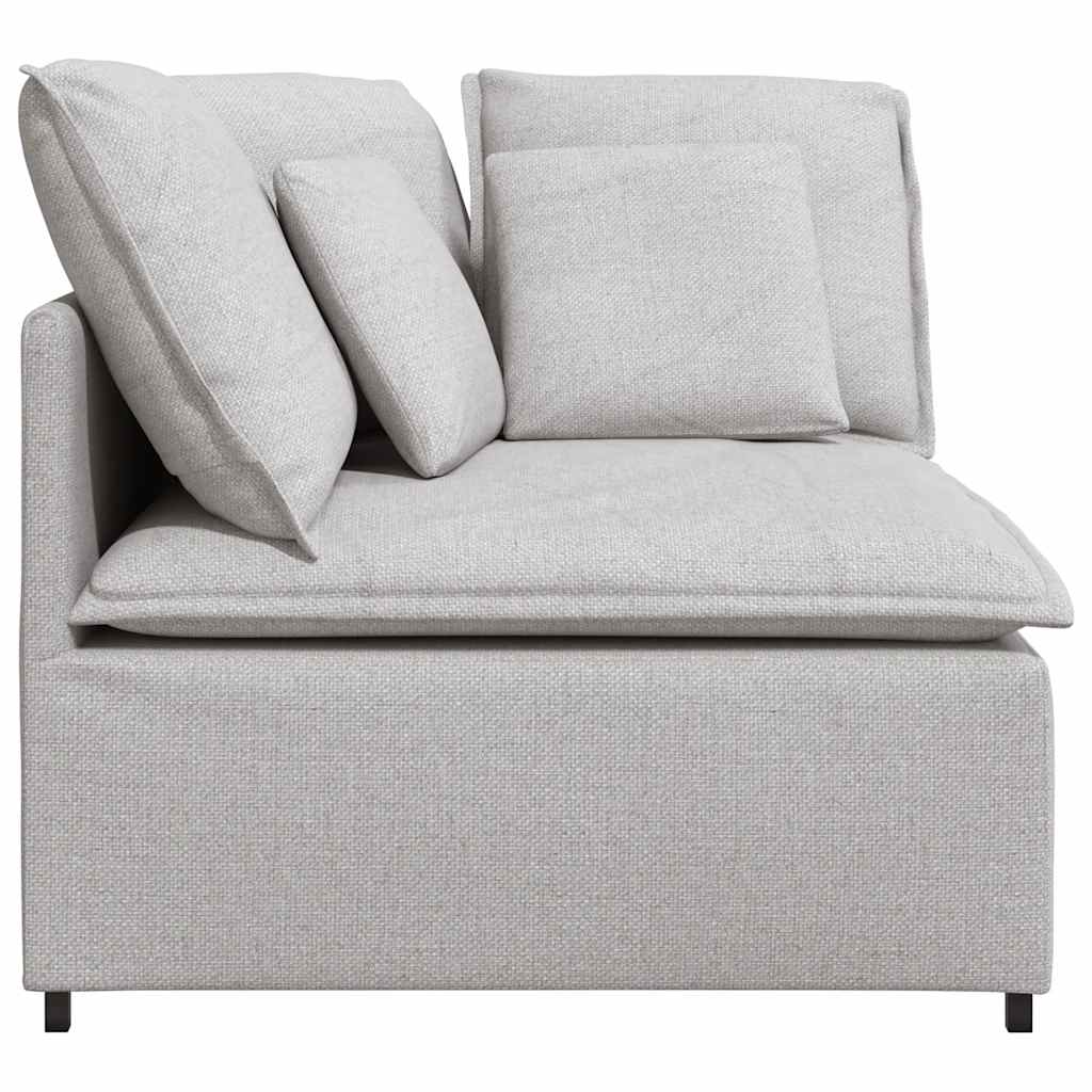 Módulo de canto para sofá modular com almofadas, cinza nuvem, 100 cm