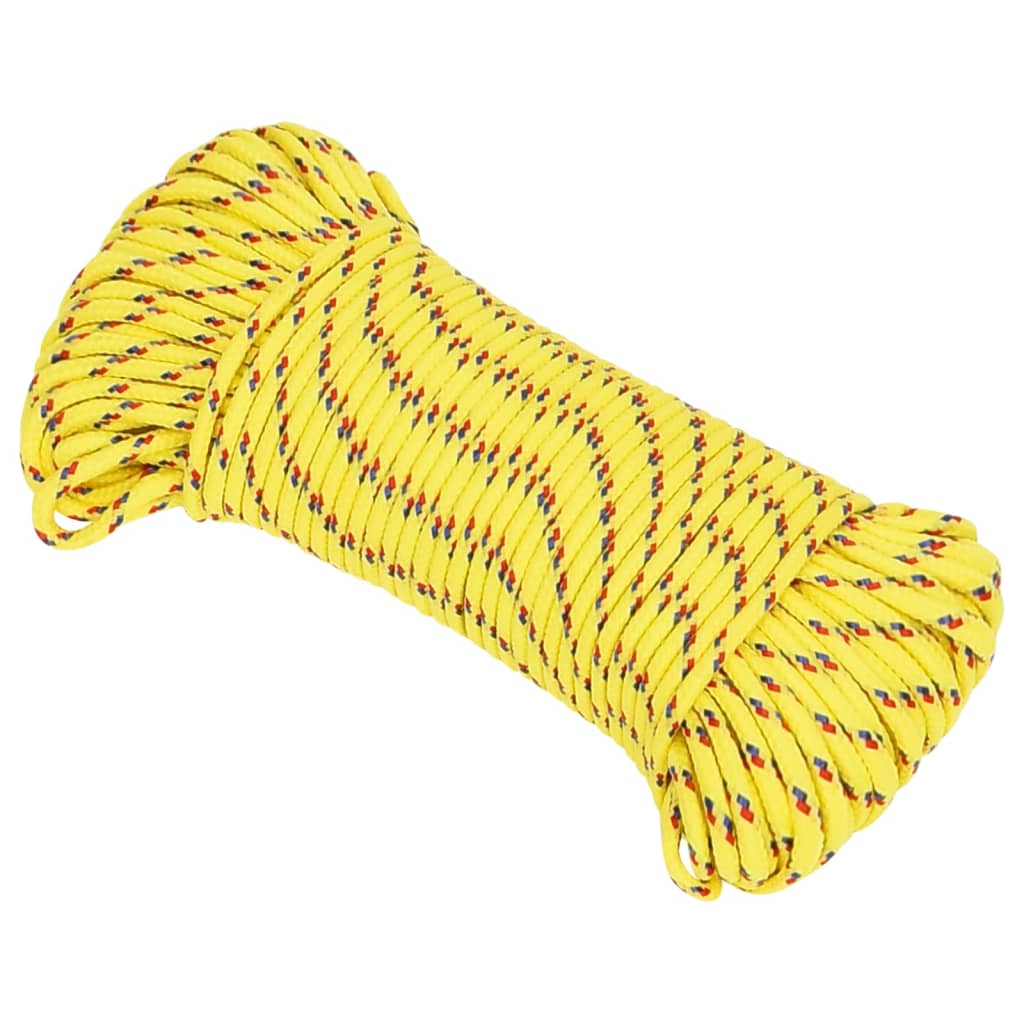 Corda de barco 5 mm 250 m polipropileno amarelo