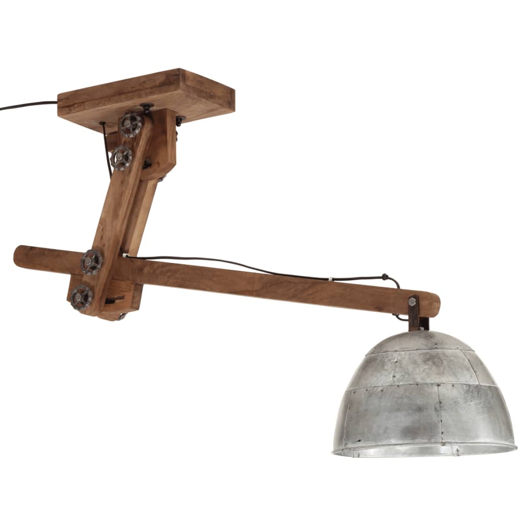 Candeeiro de teto 25 w 105x30x65-108 cm e27 prateado vintage