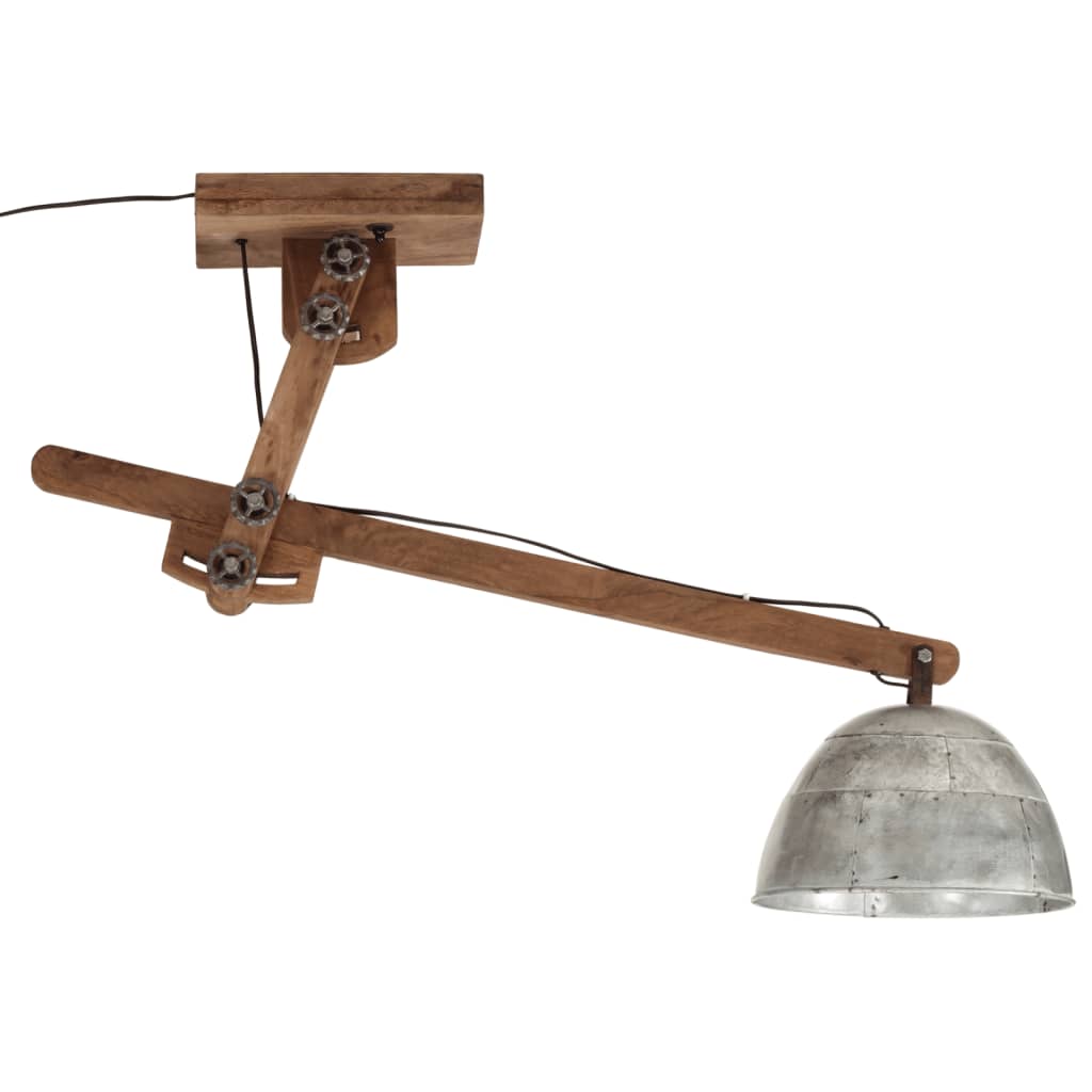 Candeeiro de teto 25 w 105x30x65-108 cm e27 prateado vintage