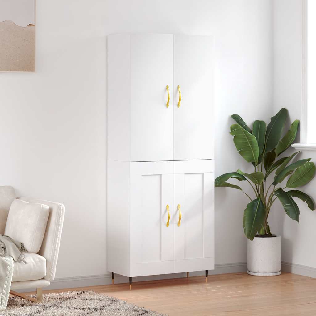 Armário alto 69,5x34x180 cm derivados de madeira branco