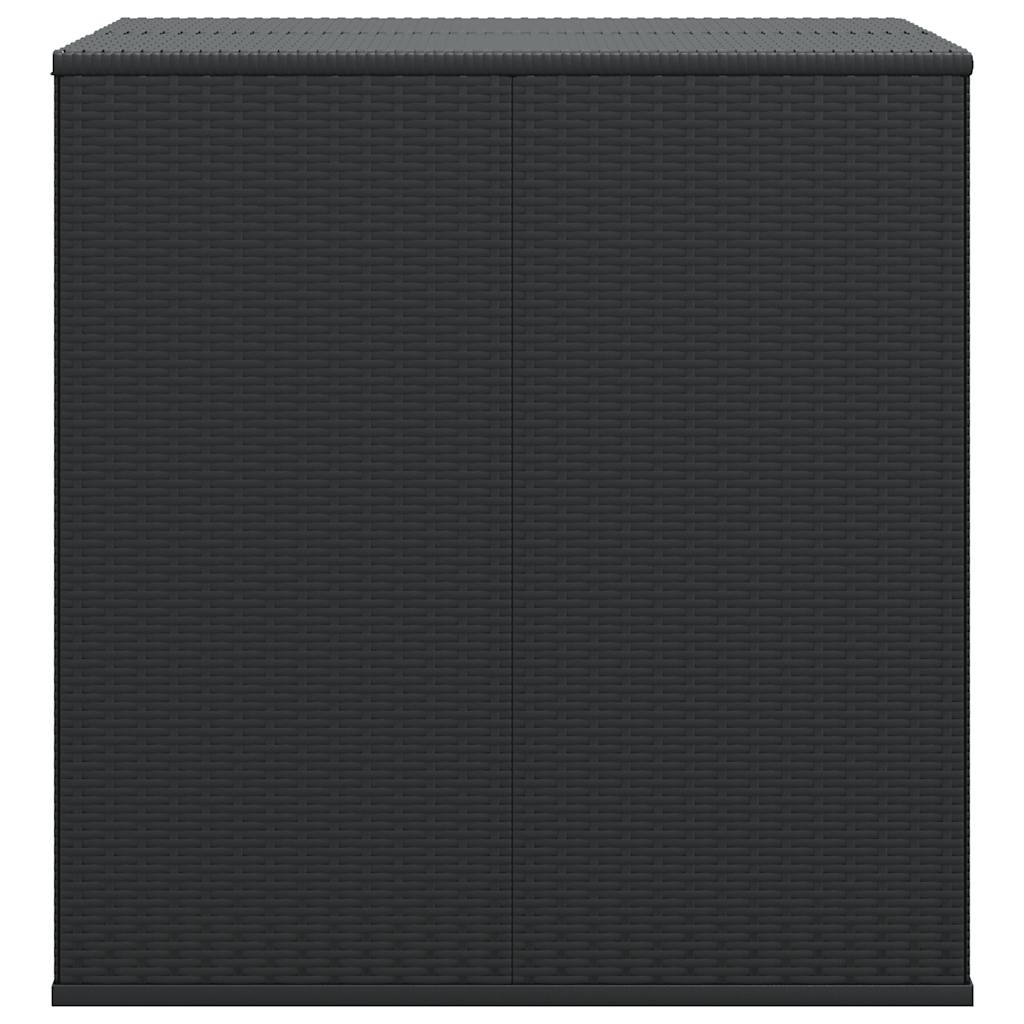 Caixa para almofadões de jardim 100x97,5x104 cm vime PE preto