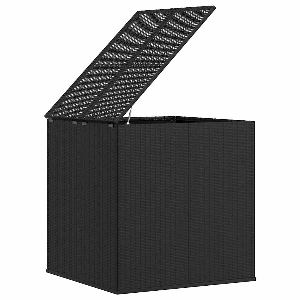 Caixa para almofadões de jardim 100x97,5x104 cm vime PE preto