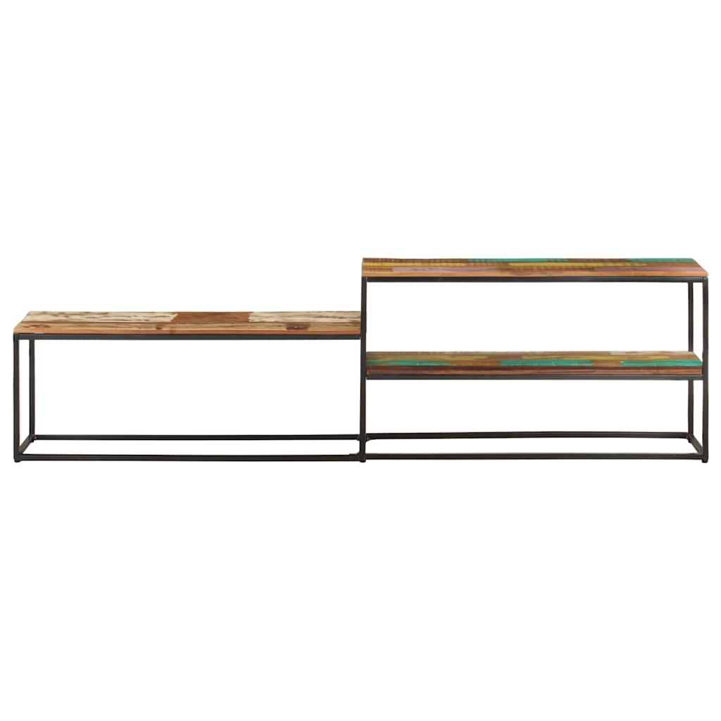 Móvel de TV 180x30x50 cm madeira recuperada maciça