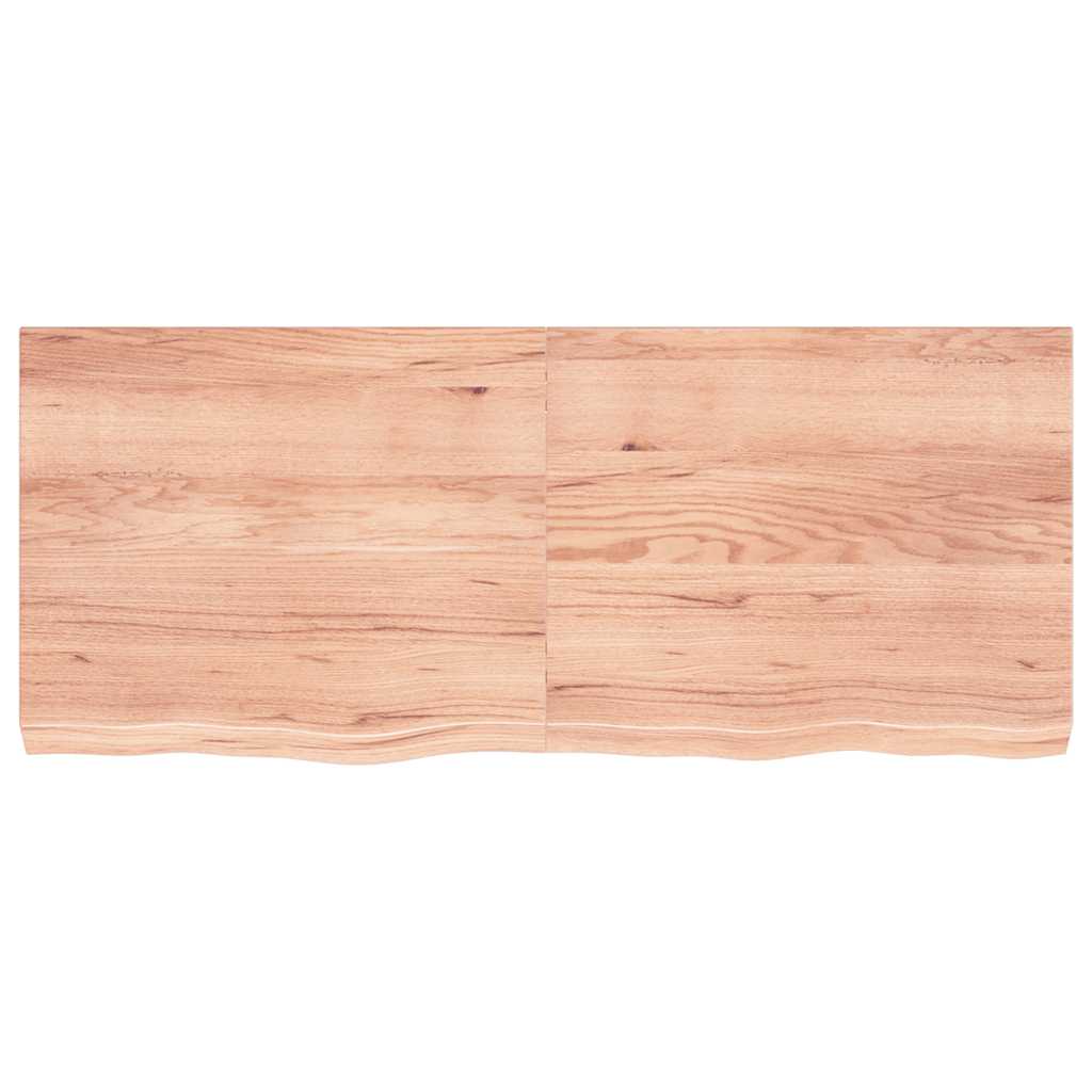 Bancada p/ wc 120x50x(2-6) cm madeira maciça tratada castanho