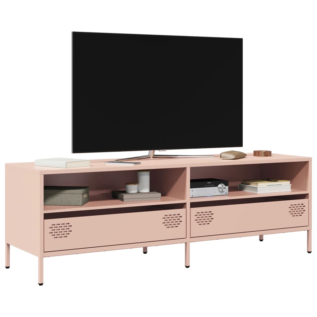 Móvel de TV 135x39x43,5 cm aço laminado a frio rosa
