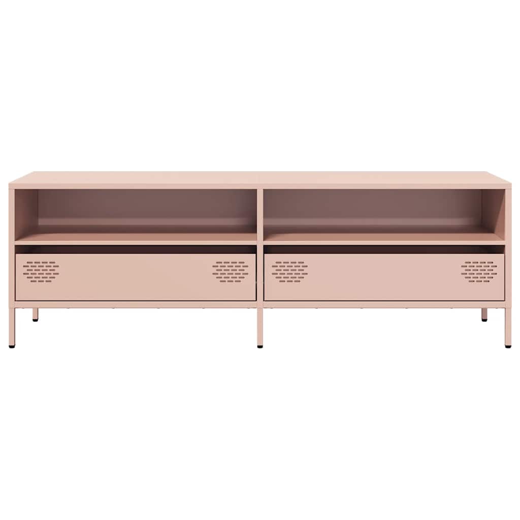 Móvel de TV 135x39x43,5 cm aço laminado a frio rosa