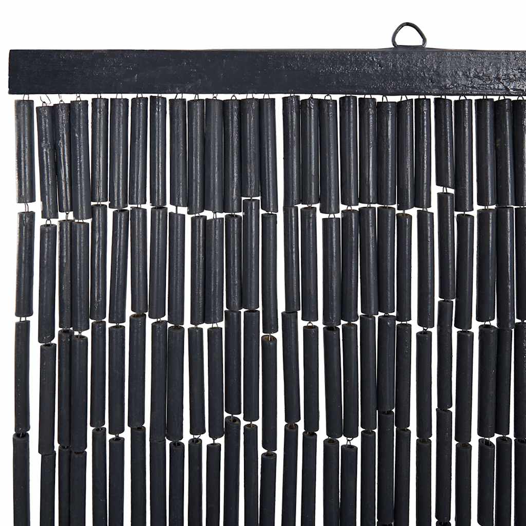 Cortina de porta contra insetos cinza escuro 100x200 cm bambu