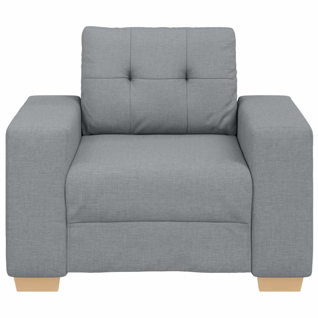 Poltrona cinza claro 100x78x80 cm em tecido