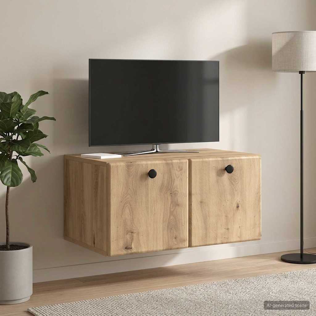 Gabinete de TV de parede 59,5 x 41 x 30 cm carvalho arttisan