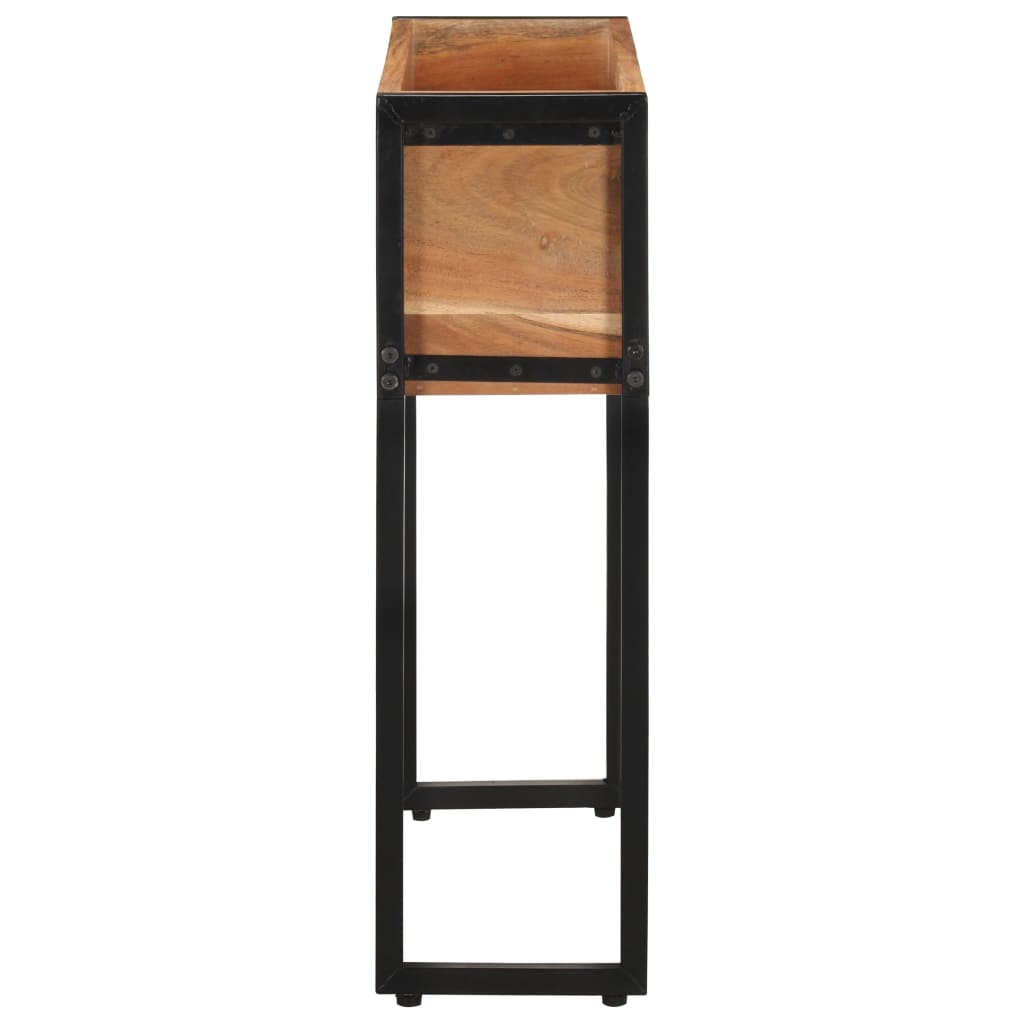 Vaso/floreira 60x20x68 cm madeira de acácia maciça