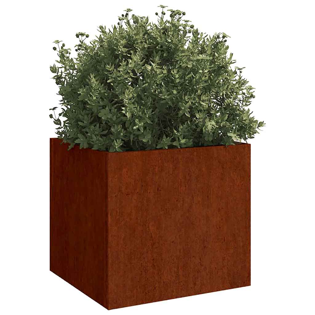 Vasos/floreiras 2 pcs 42x40x39 cm aço corten