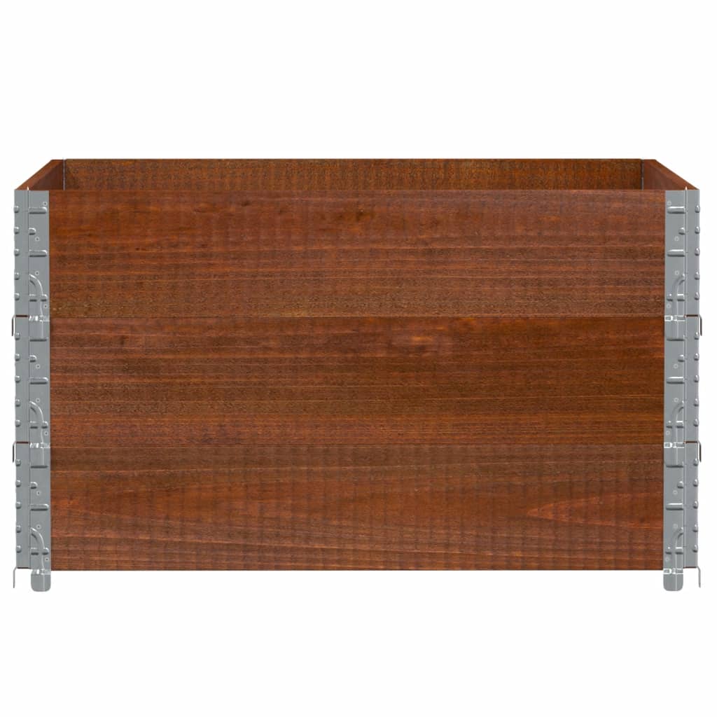 Colares para paletes 3 pcs 100x100 cm pinho maciço castanho