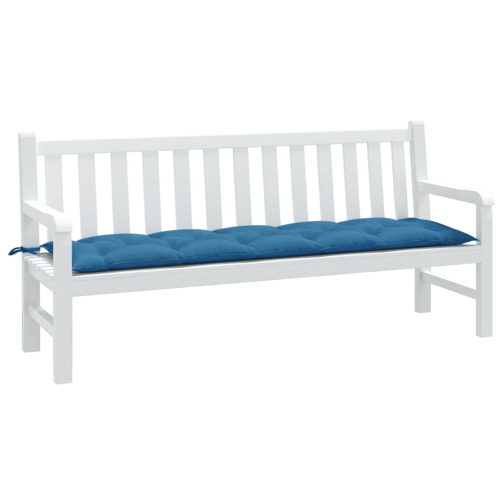 Almofadão p/ banco jardim 180x50x7 cm mesclado tecido azul