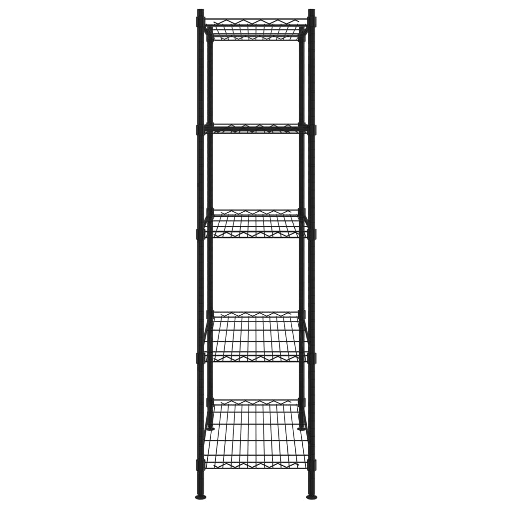 Unidade de 5 prateleiras 90x35x180 cm 250 kg preto