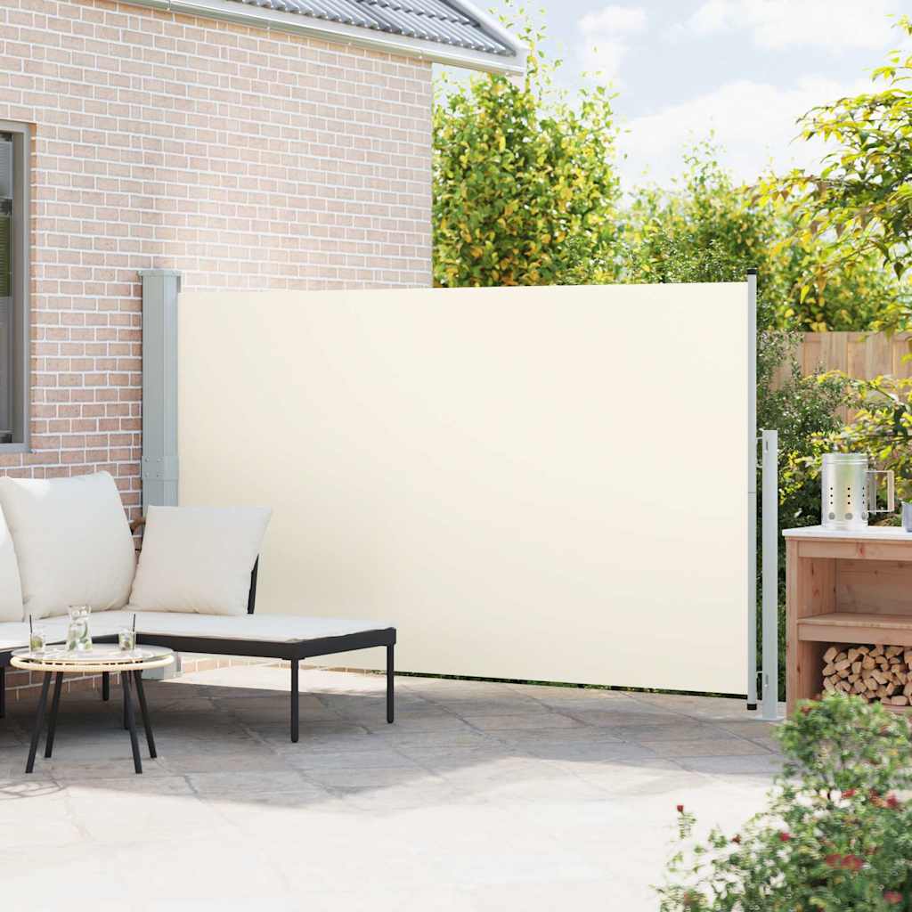 Toldo lateral retrátil para pátio 180x300 cm creme